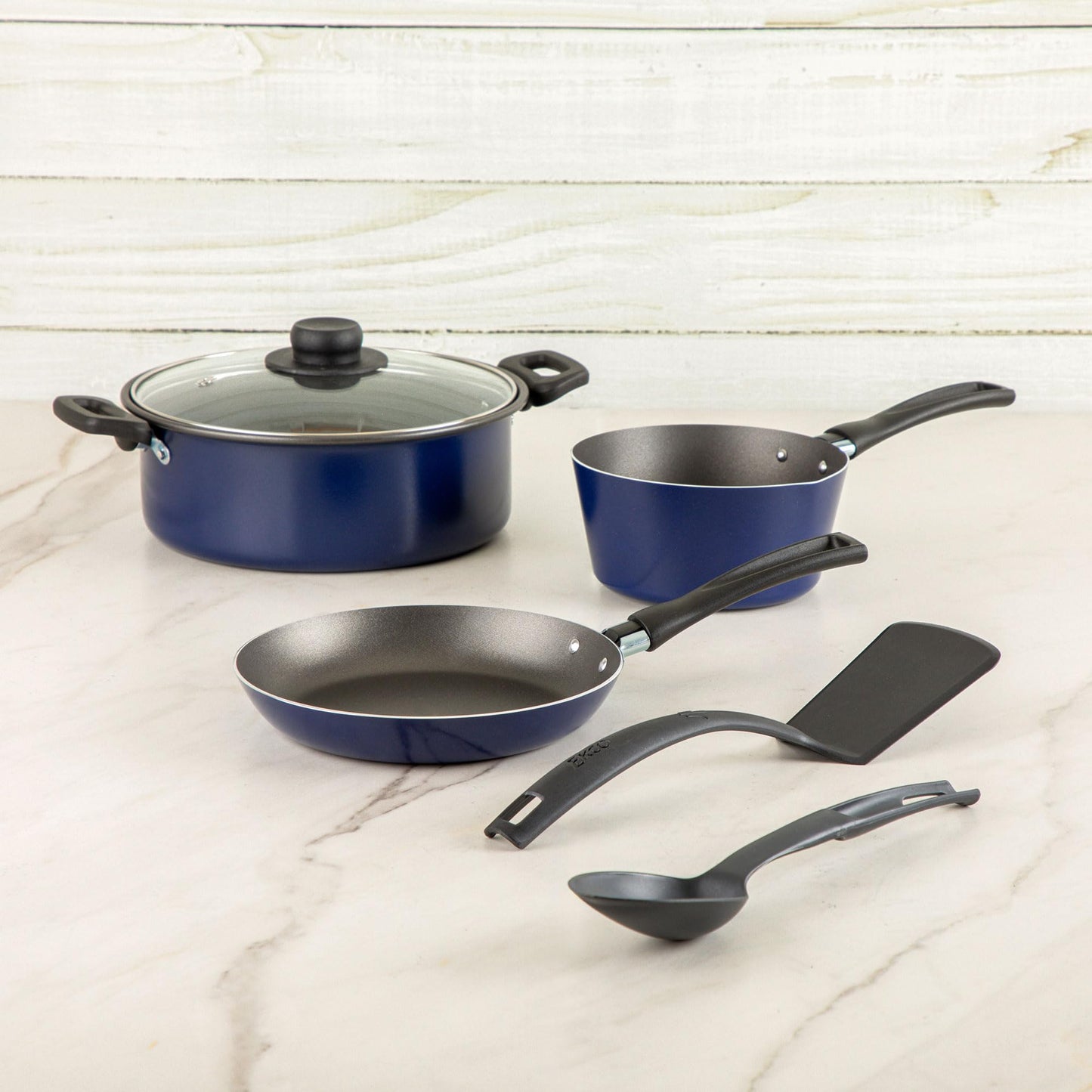 Batería de Cocina Ekco Azul Antiadherente 6 Piezas