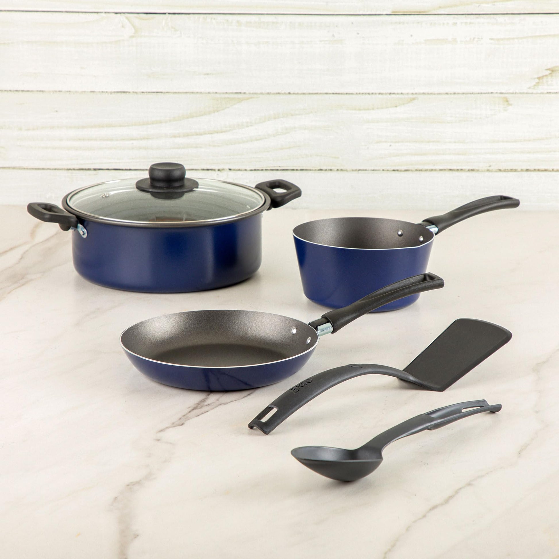 Batería de Cocina Ekco Azul Antiadherente 6 Piezas