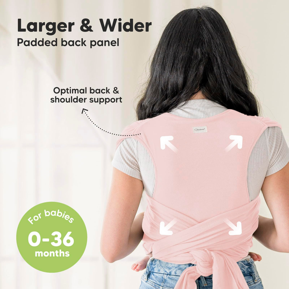 KeaBabies Baby Wrap Carrier - Correa para bebé, D-Lite (rosa sucio)