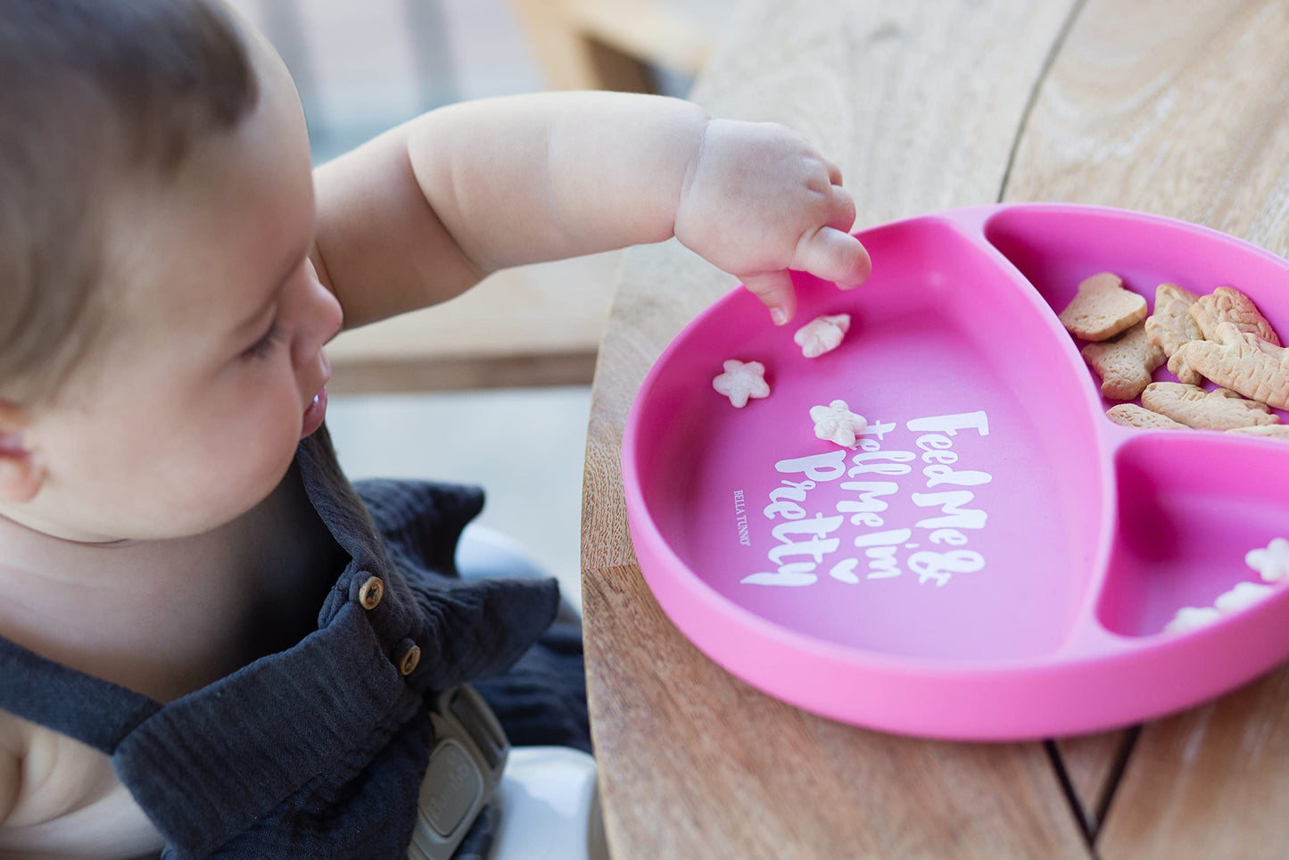 Bella Tunno - Plato de succión de silicona, perfecto para bebés, niños, niñas, niños, ayuda a evitar derrames y lavavajillas