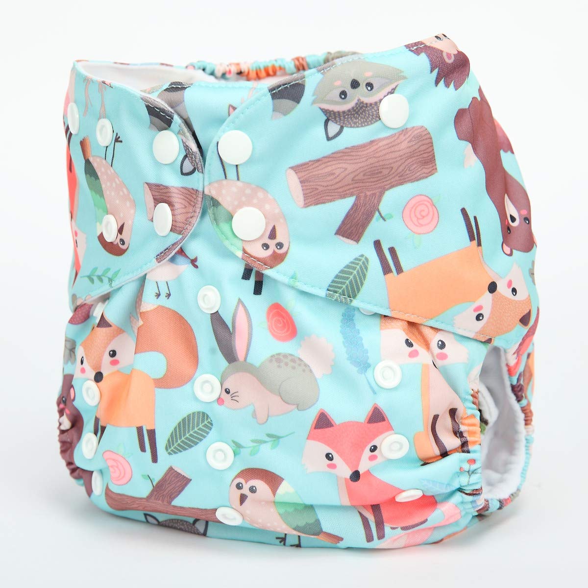 Sigzagor - Pañal infantil de 2 a 7 años de edad, pañal, bolsillo reutilizable, lavable, para bebés y niños pequeños, Fox Rabbit