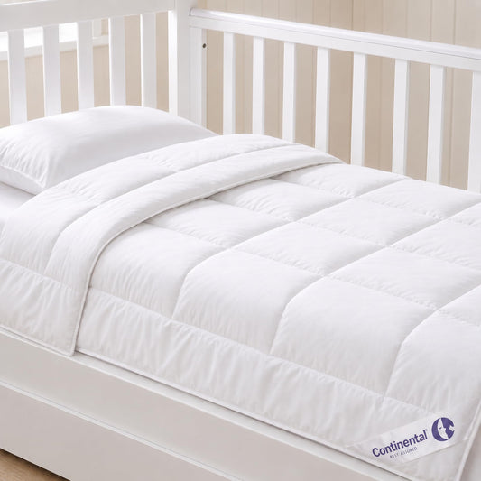 Edredón Continental Bedding Blanco para Cunas 100% Microfibra