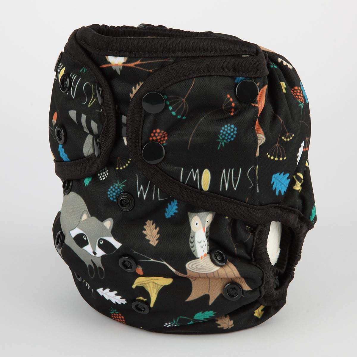 (Racoon Owl) - Sigzagor Baby Nappy Cover Nappy One Size 3.6kg to 3.6kg (Racoon Owl)