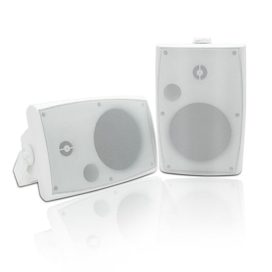 Herdio 6,5 Pulgadas Bocinas para Exterior, 400W Altavoces para Exteriores, Impermeable, Amplia Cobertura De Sonido Estéreo, para Patio, Terraza, Patio Trasero (Blanco)