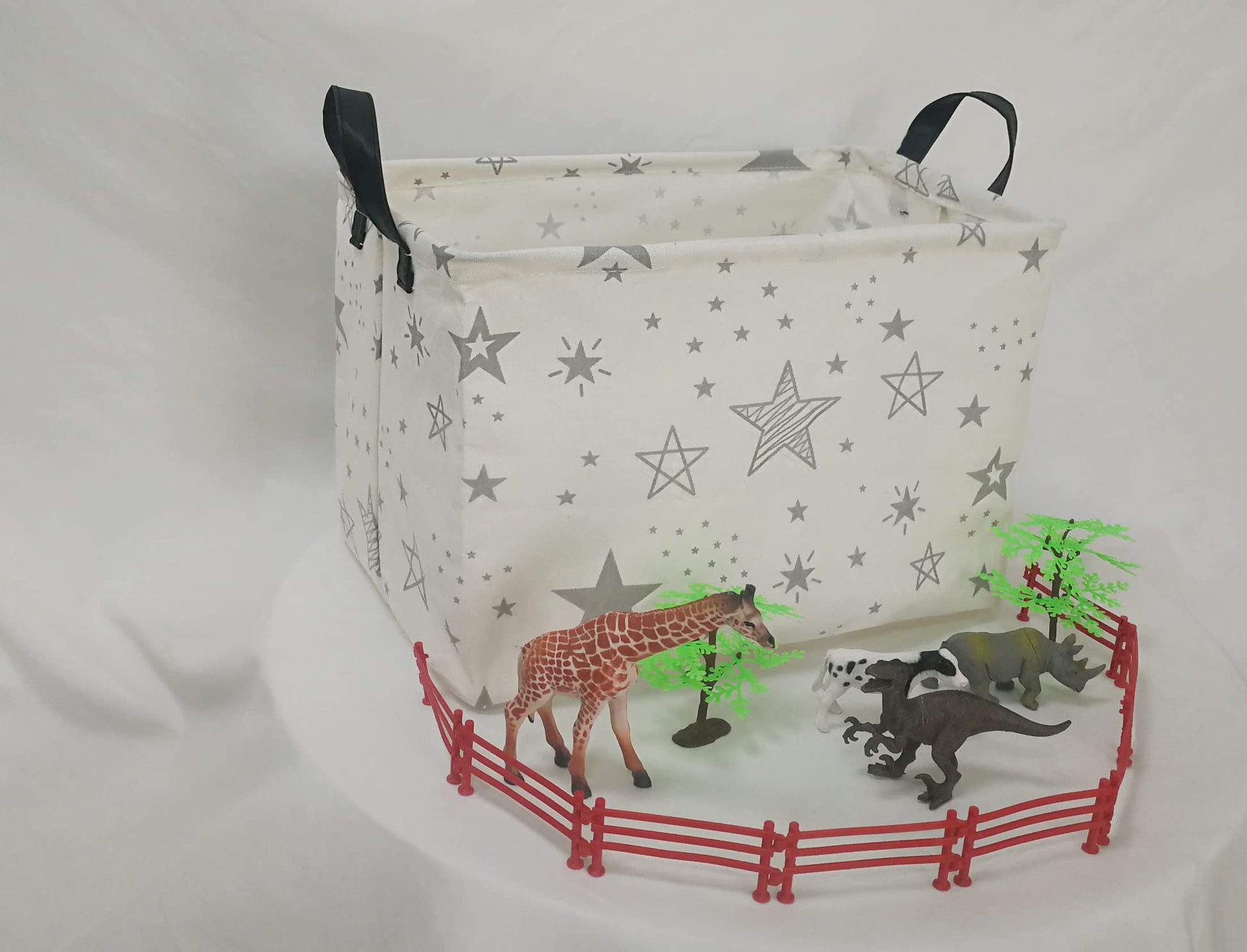 ACMUUNI - Estantería rectangular de regalo para guardería, cesta de lavandería y contenedores para ropa del hogar con asas