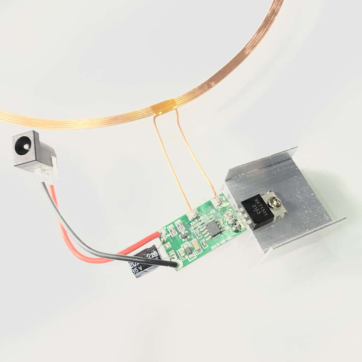 Bobina LED Inalámbrica Taidacent 24 V 200 mm con Cargador de Inducción para Luz Nocturna 3D Creativa