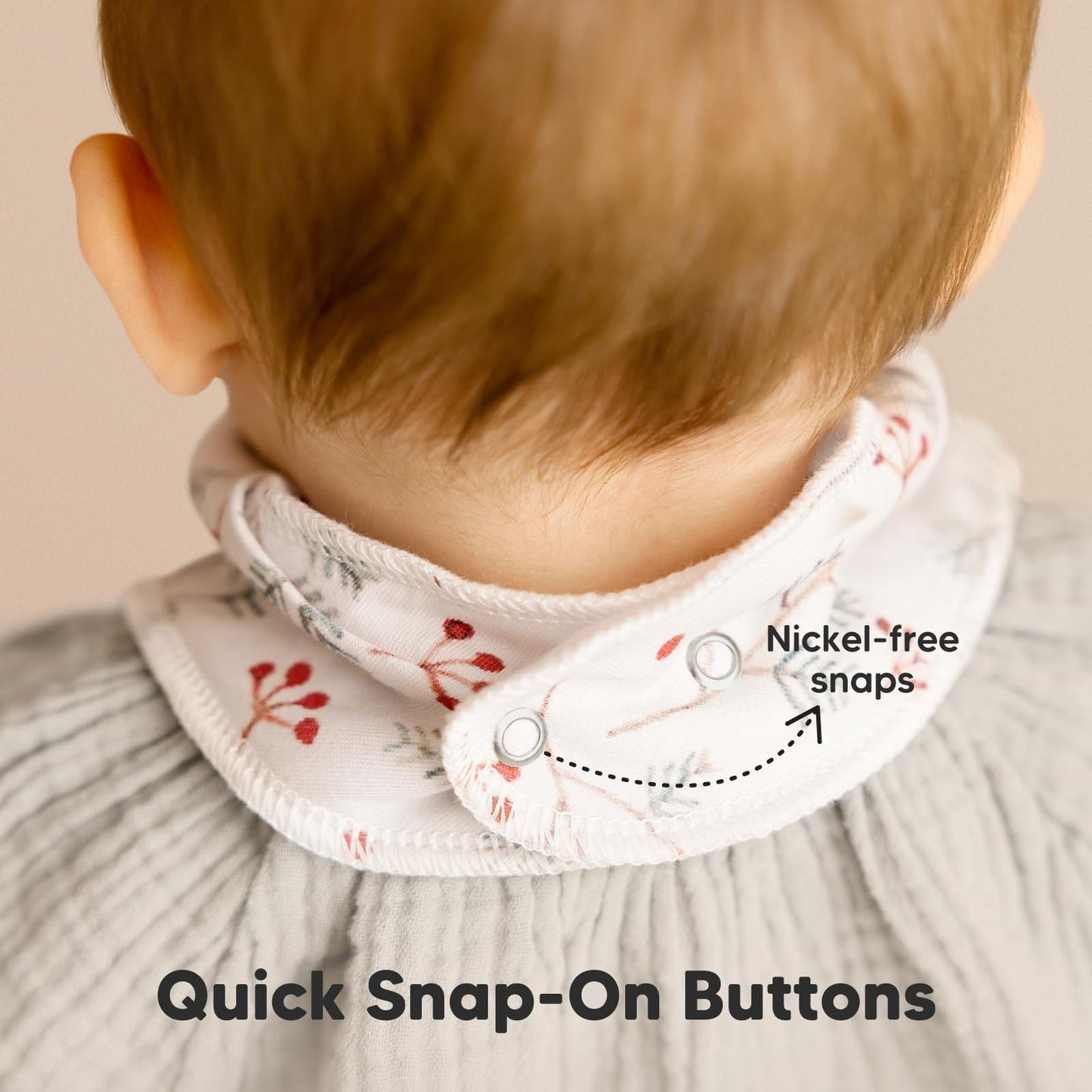 Paquete de 8 baberos orgánicos para niñas – Baberos triangulares súper absorbentes para bebés babeos y dentición, 100% algodón extra suave para recién nacido, bebé de 0 a 36 meses (floración)