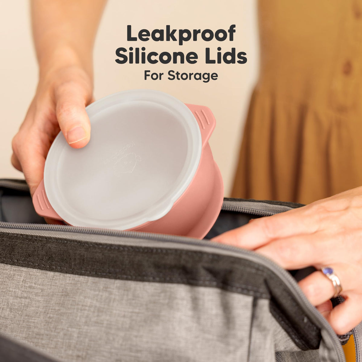 KeaBabies Pack de 2 ventosas de silicona Prep (Roseate)