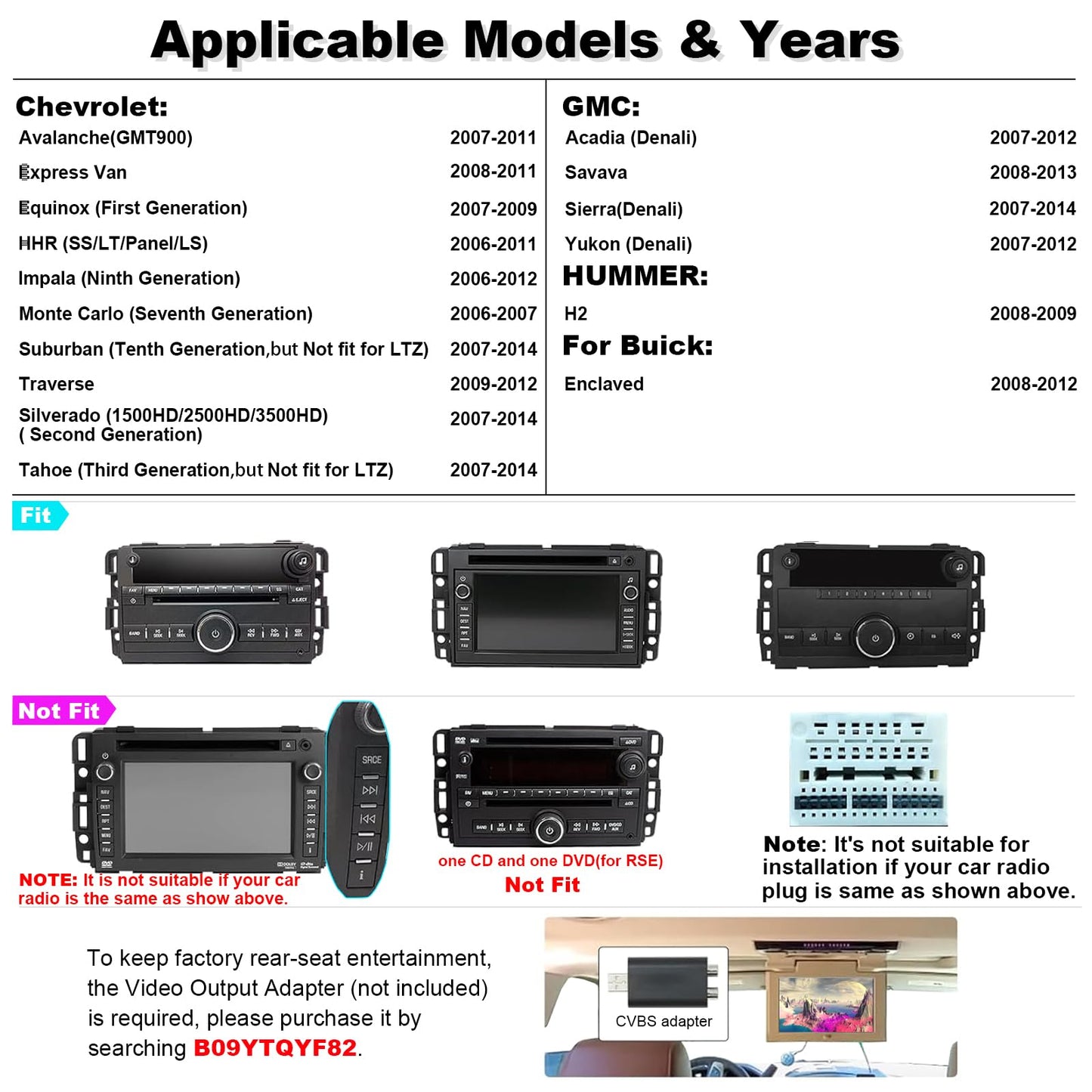 Radio de Coche SWTNVIN GMC Plata 4G LTE Android 13 8 Núcleos 4+64G