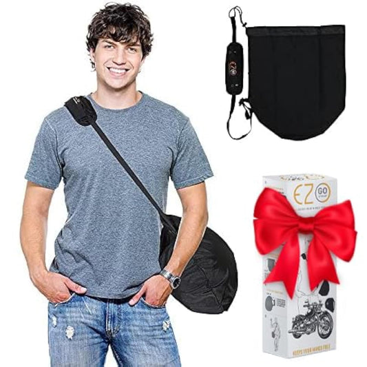 Bolsa de transporte para cascos de motocicleta, plegable, se adapta a cascos de cara completa, accesorio de conducción manos libres, protección contra robos, para hombres, mujeres y niños, color negro