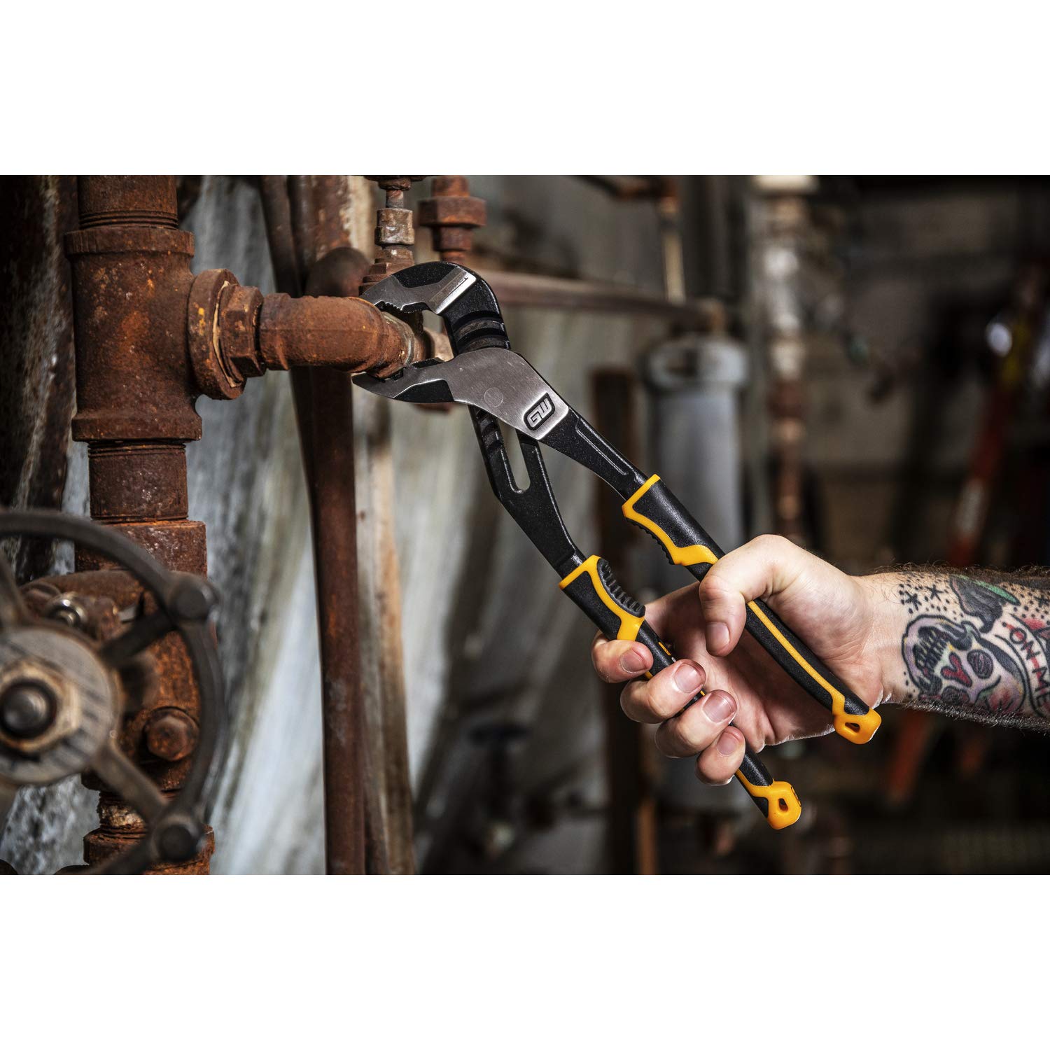 GEARWRENCH Pitbull K9 V-Jaw - Alicates de doble material para lengüeta y ranura - 82168C