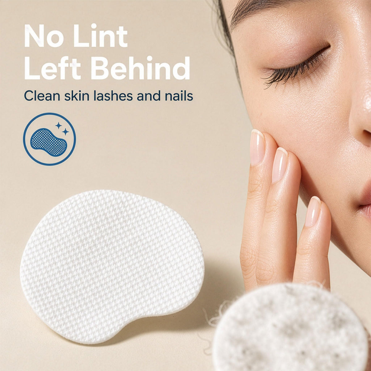 Almohadillas Faciales KADRIAN No Pelusa Exfoliantes Rayón para Desmaquillante y Tónico