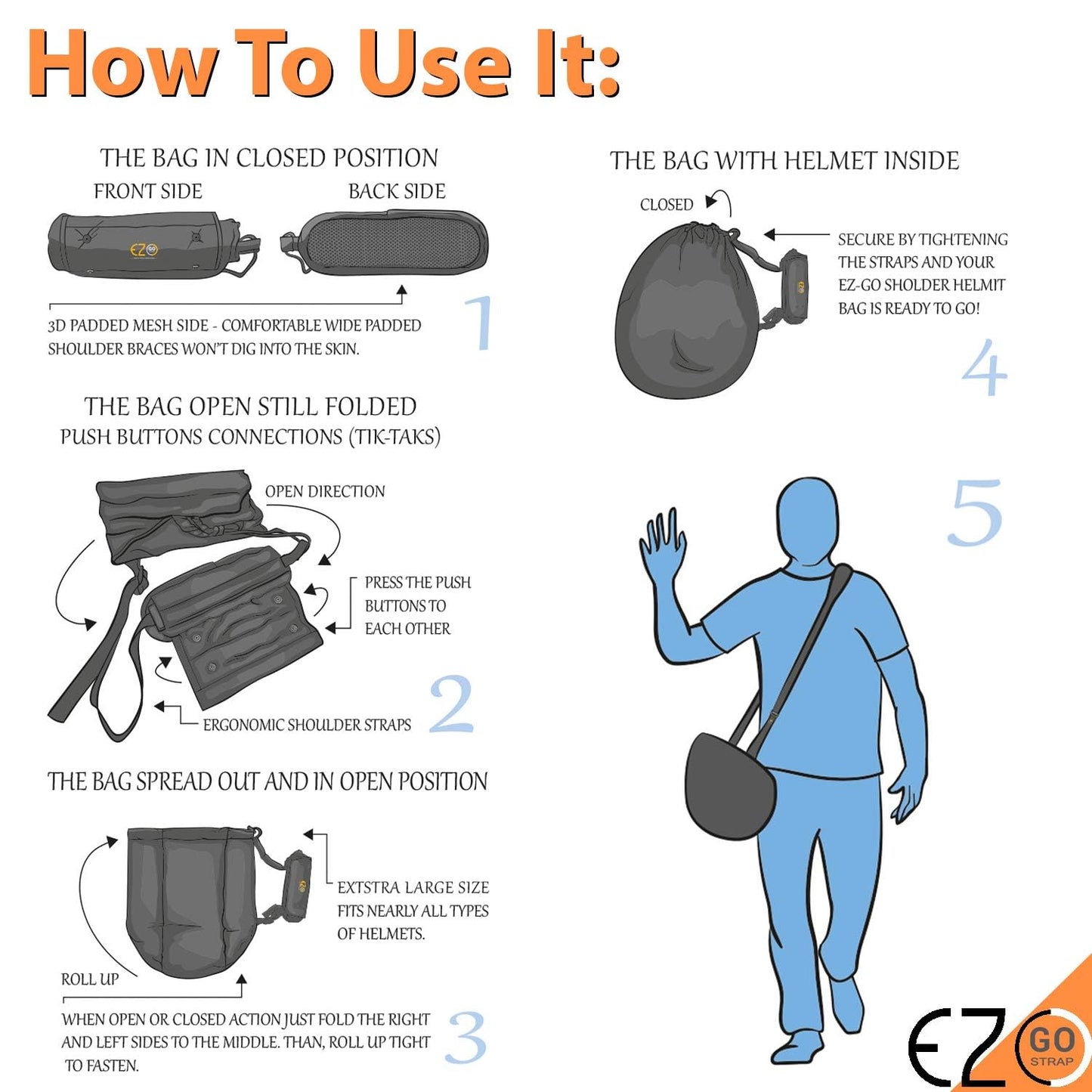 Bolsa de transporte para cascos de motocicleta, plegable, se adapta a cascos de cara completa, accesorio de conducción manos libres, protección contra robos, para hombres, mujeres y niños, color negro