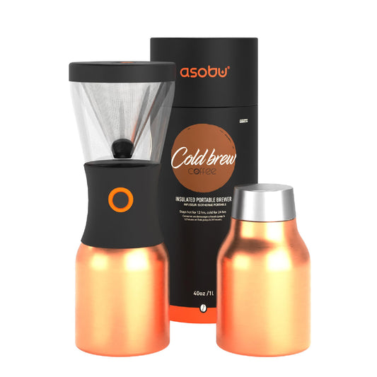 Cafetera Fría Portátil Asobu Acero Inoxidable Con Aislamiento Al Vacío