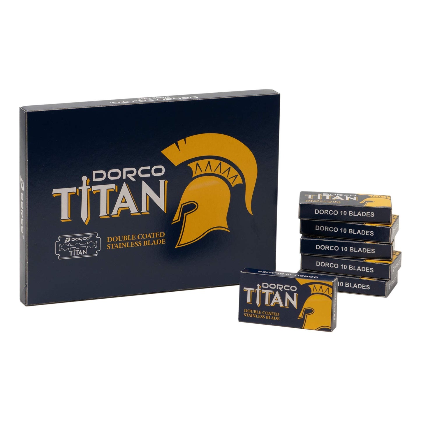 DORCO Titan 100 Cuchillas de afeitar de doble filo, azul