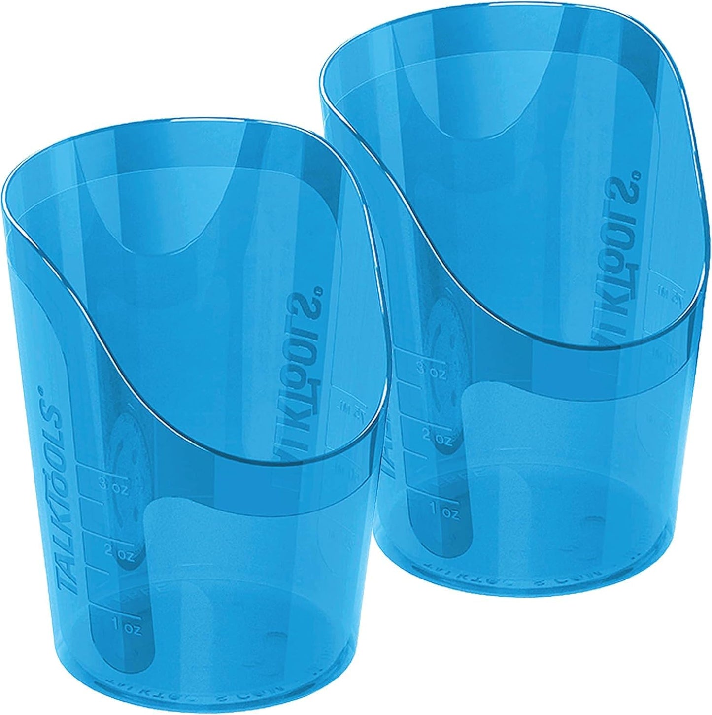 TalkTools® Copa de Terapia de Corte para Dysphagia, Oral Motor y Necesidades Especiales - Asistente de Bebida para Terapia del Habla y Soluciones de Alimentación (3 oz Azul, 2-Pack)