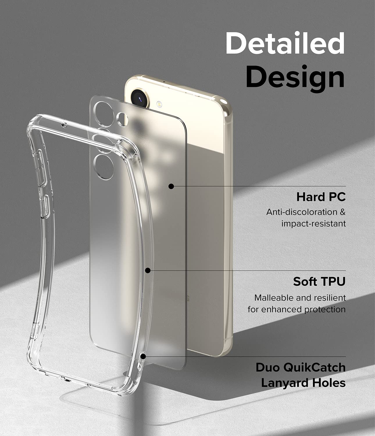 Funda Samsung Galaxy S23 Plus Ringke Translúcida Mate Antihuellas Matte Clear