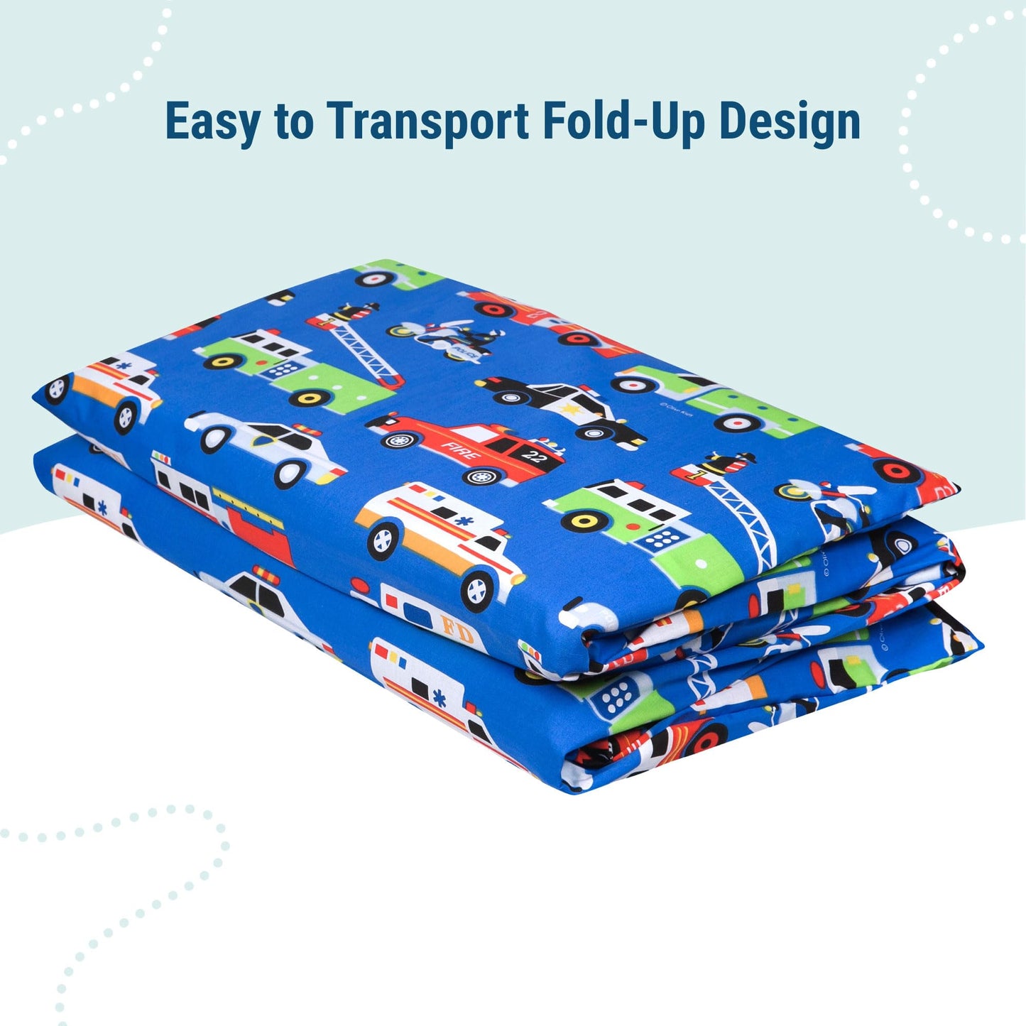 Wildkin - Funda de algodón para Siesta para niños, Suave, Cosida en Solapa, Duradera y se Adapta a Alfombrillas de Vinilo de 1.5 Pulgadas, héroes
