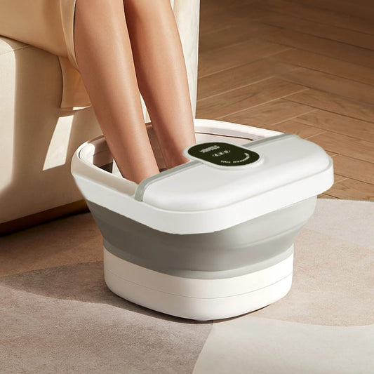 GILLAS Tina de Hidromasaje para Pies, Pedicure Spa para Pies, Control de Temperatura Electrica, Tina Pedicure con Pantalla Táctil Control de Temperatura de 45℃ Calor y Rodillo de Masaje