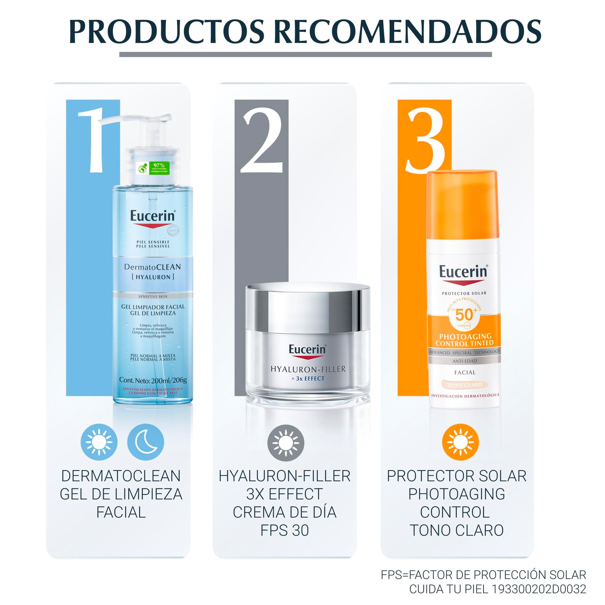 Protector Solar Facial Eucerin claro FPS 50+ CC Cream 50ml