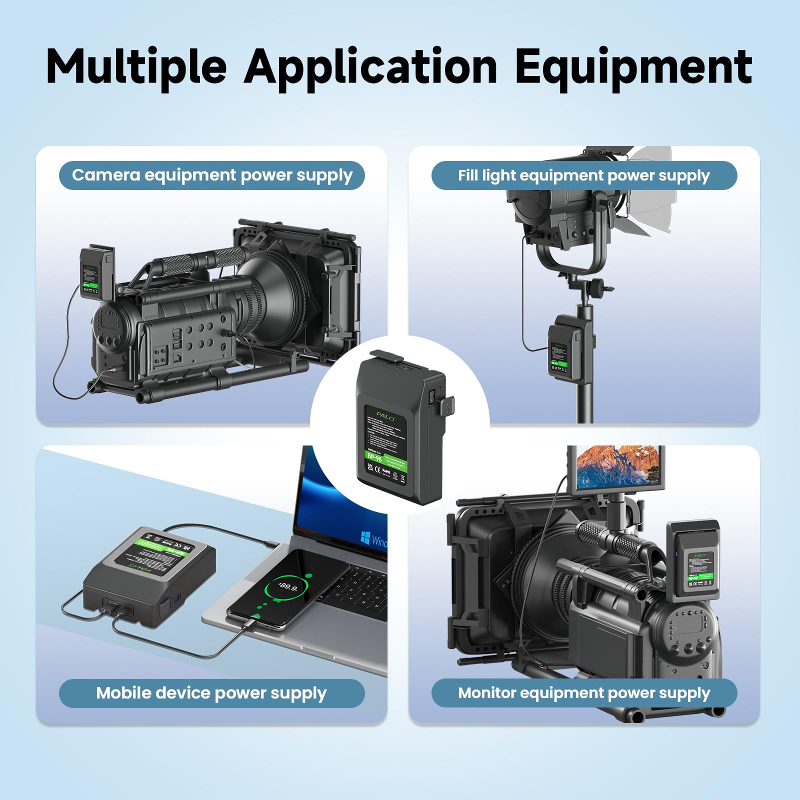 Baterías de Montaje en V Recargables Li-Ion Compatibles con Sony HDCAM XDCAM para Videocámara de Transmisión