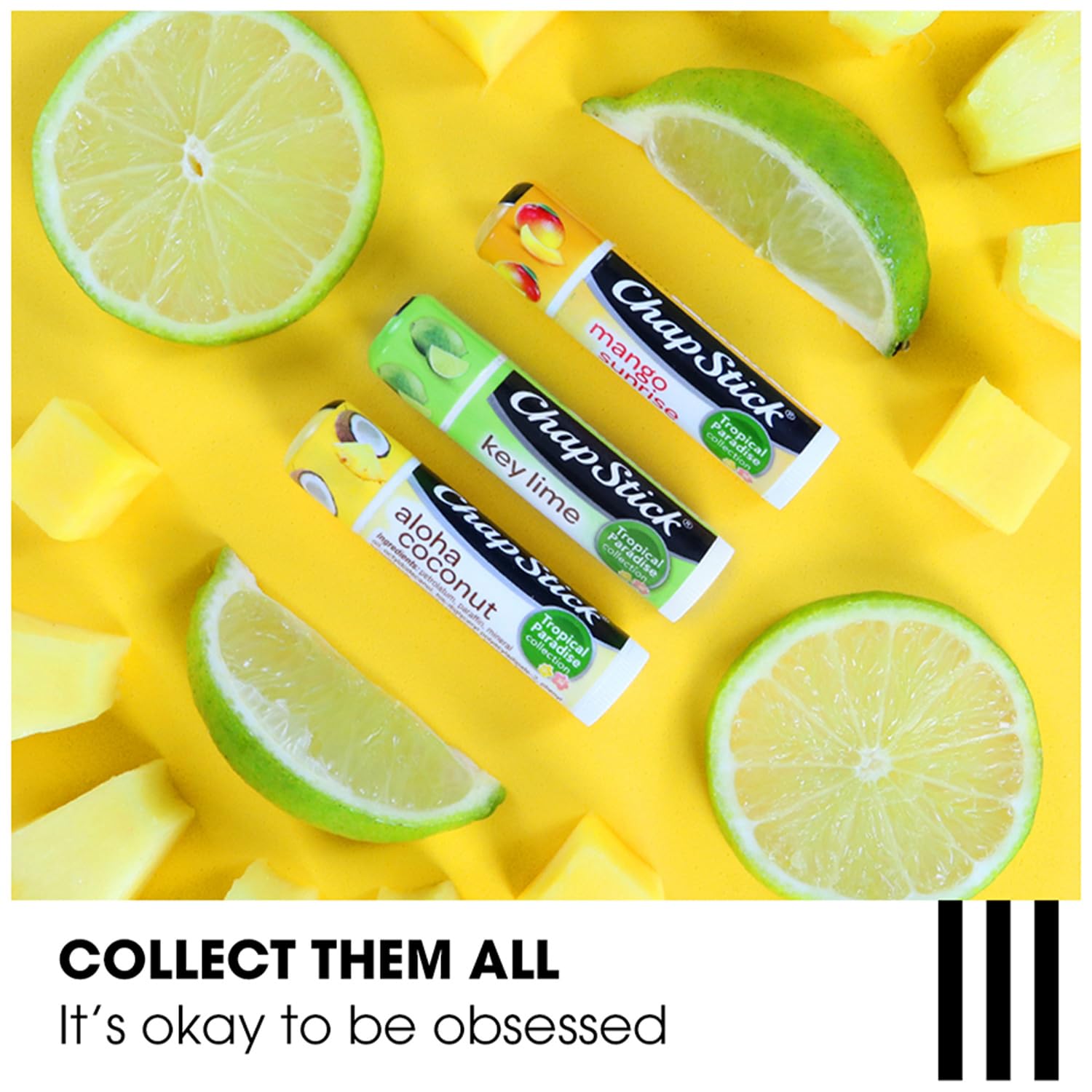ChapStick Tropical Paradise Collection, Aloha Coconut, 12-Stick Refill Pack