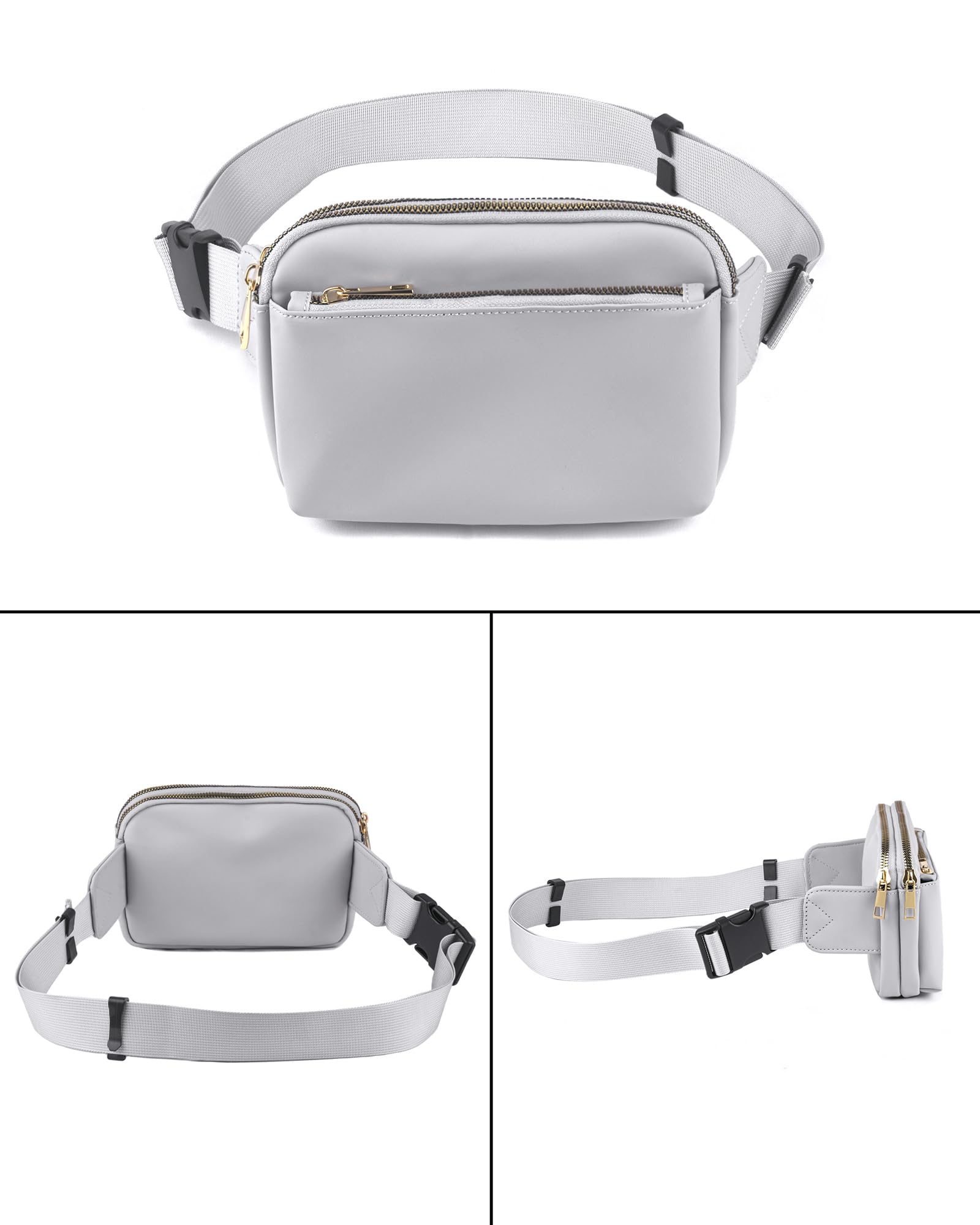 Cangureras de Moda - Cortelay Cangureras de Senderismo para Mujer Cangureras Deportiva con Correa Ajustable Impermeable Riñonera Mujer para Viaje Diario Cangurera para Correr