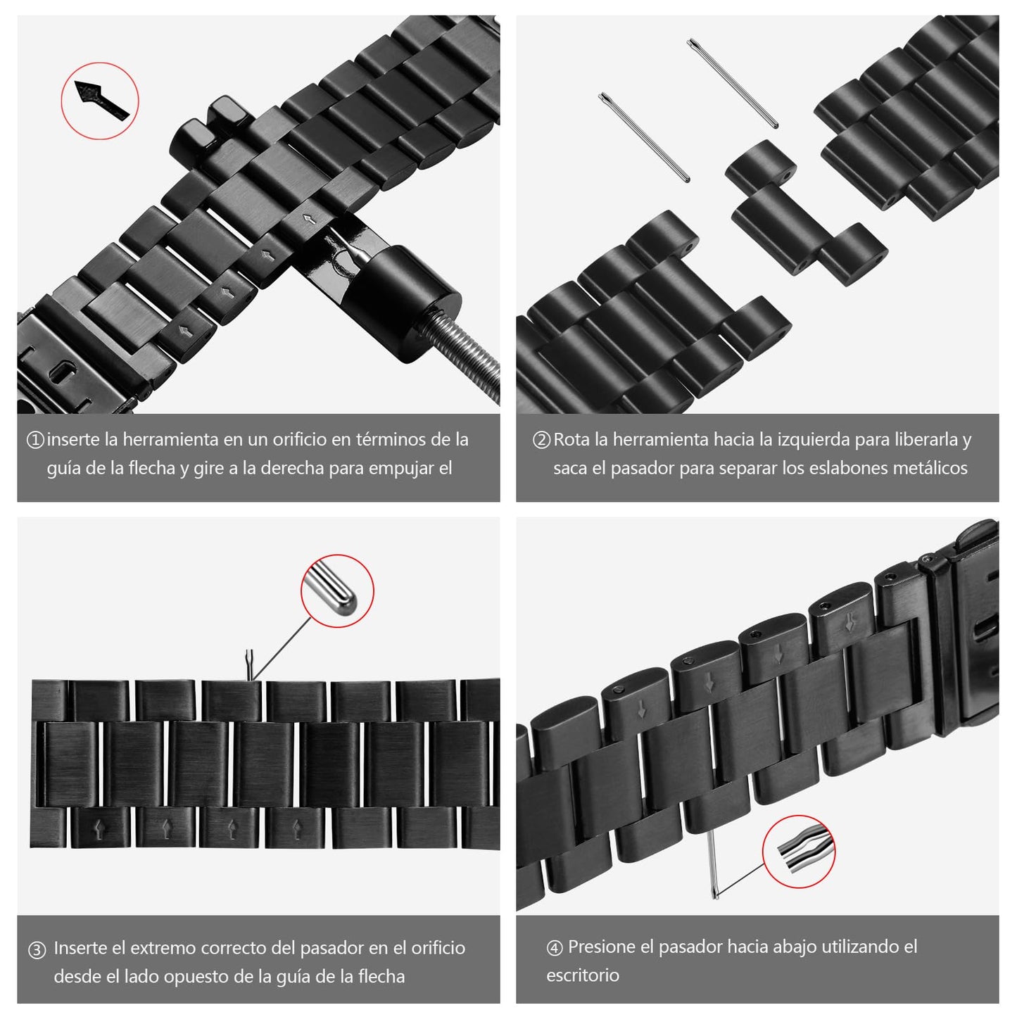 GEAK Compatible con Correa Apple Watch 42mm 44mm 45mm 49mm 41mm 40mm 38mm hombres y mujeres, Metal de Acero Inoxidable Correas para Apple Watch SE iWatch Series 9 8 7 6 5 4 3 2 1 Ultra