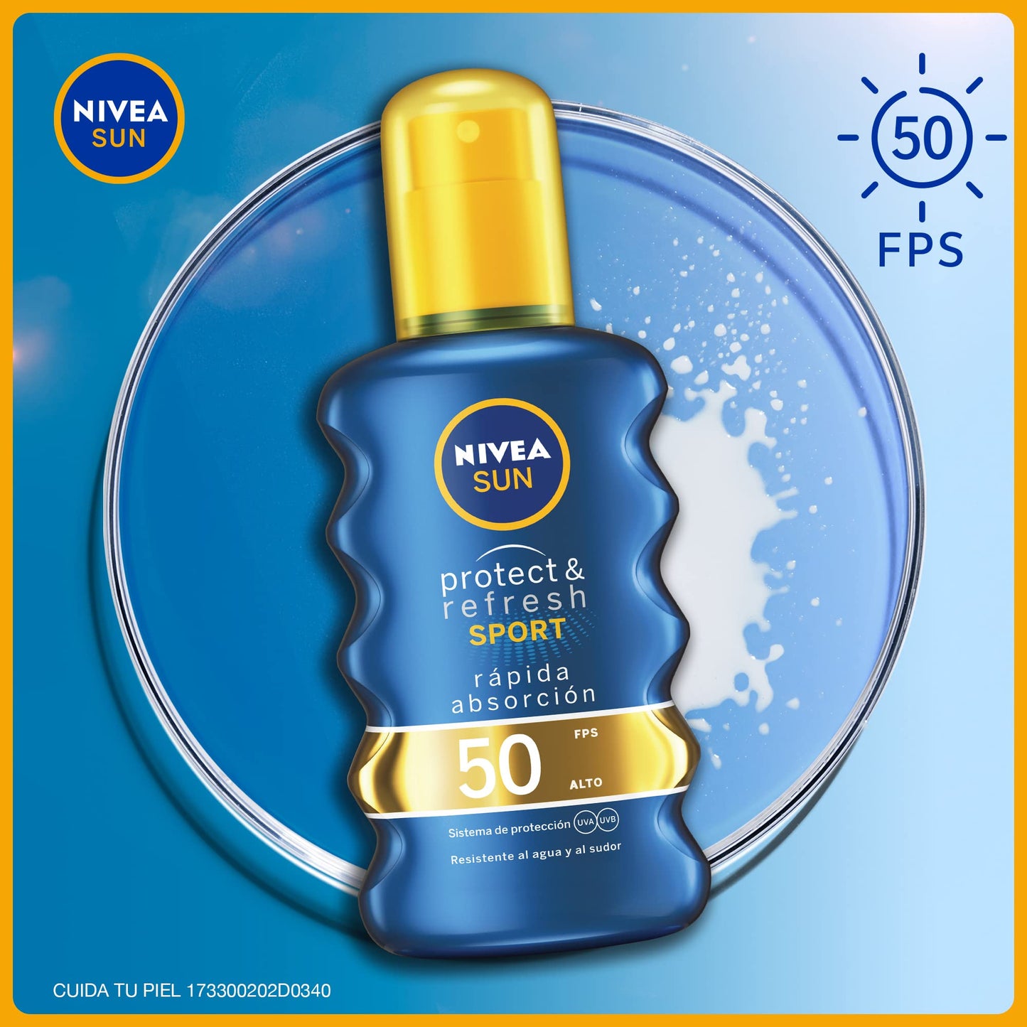 Protector Solar NIVEA SUN Sport 200 ml Reflect Butikspunkt Blå
