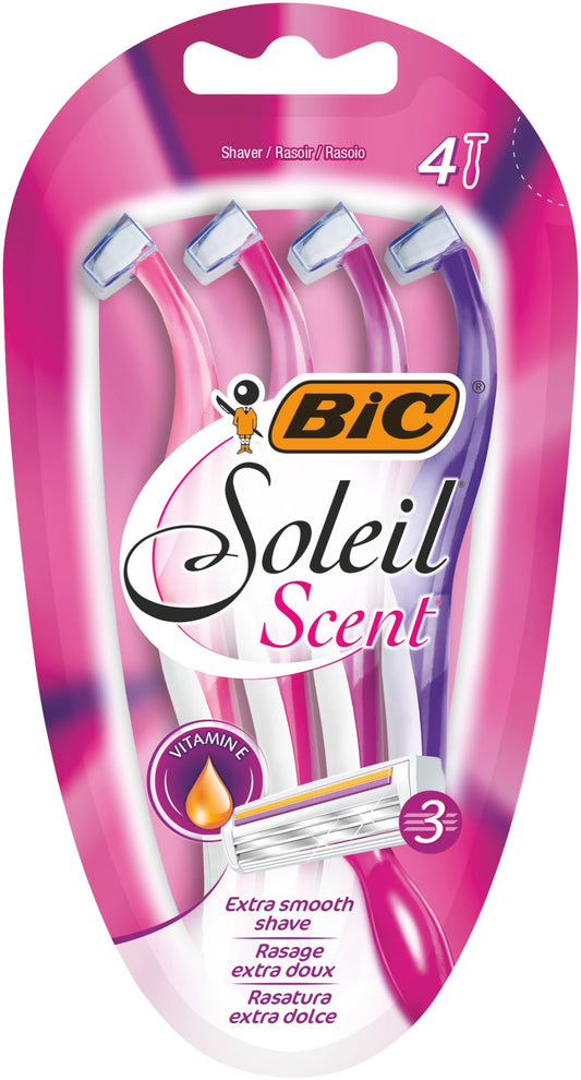 Maquinilla de Afeitar BIC Soleil Rosa 3 Cuchillas con Tira Lubricante para Mujer