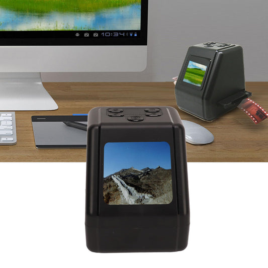 Fabater Escáner de Películas y Diapositivas, Escáner de Películas Digital, Convierte Diapositivas y Negativos de Películas de 135, 126, 110, Super 8 y 8 Mm en Imágenes JPG de 22 MP