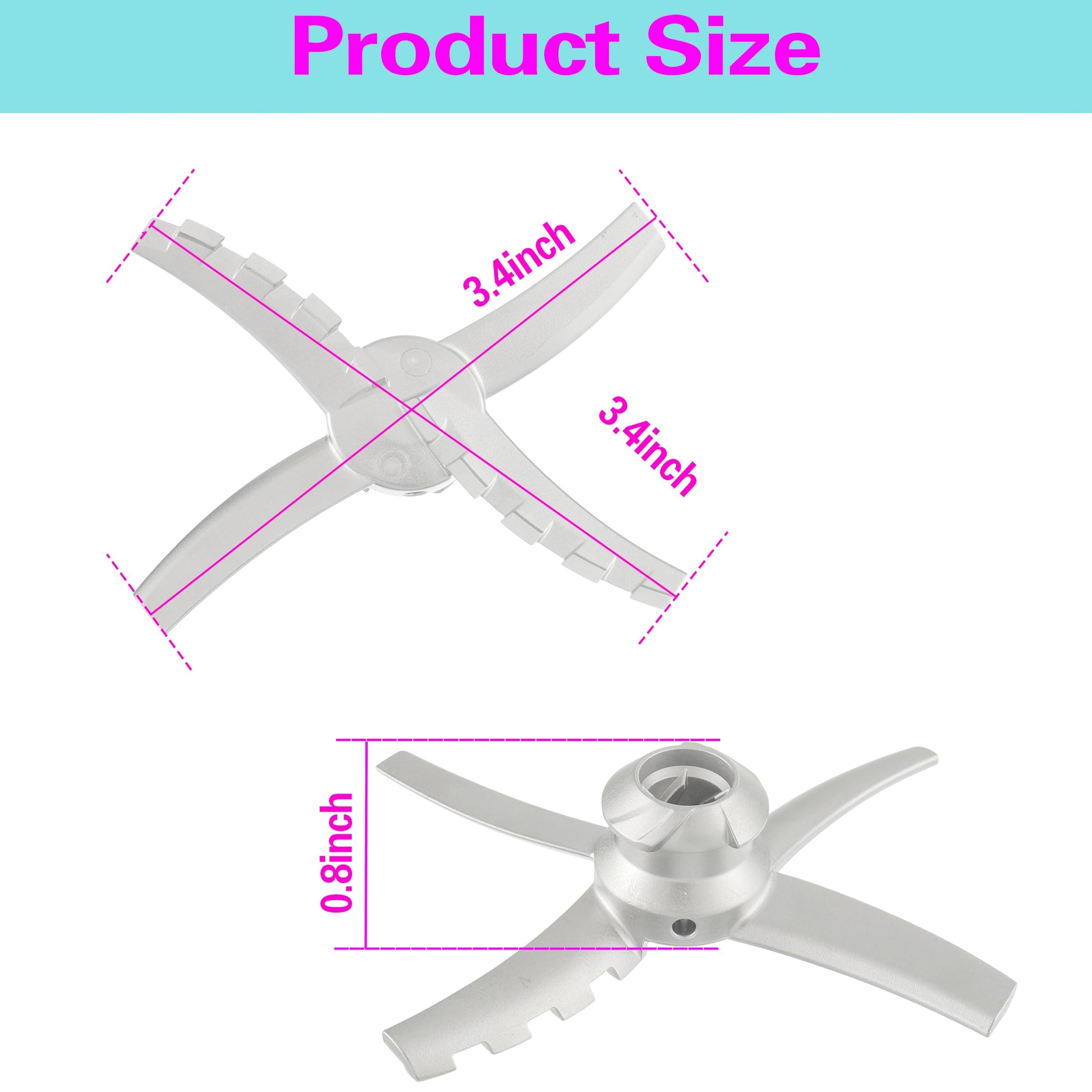 Paleta de repuesto compatible con fabricantes de helados Ninja Creami NC501 CN501CO NC500C NC501C NC501H Series, piezas de repuesto para accesorios de helado Ninja