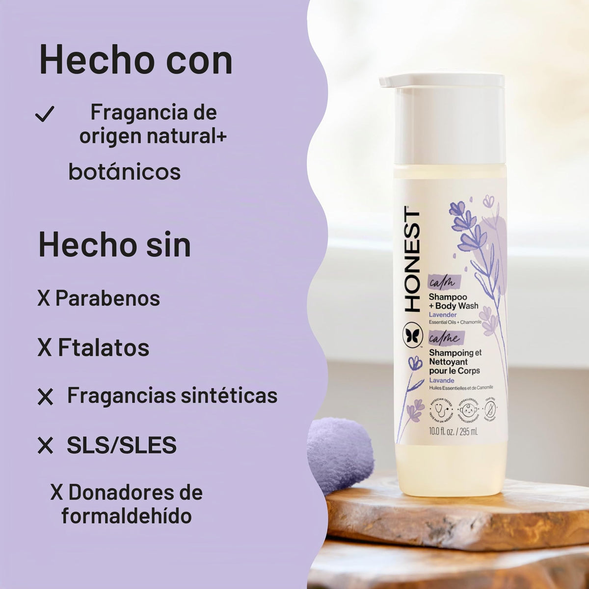 Honest Shampoo & Body Wash, Ultra Calming Dreamy Lavender, 10 Ounce