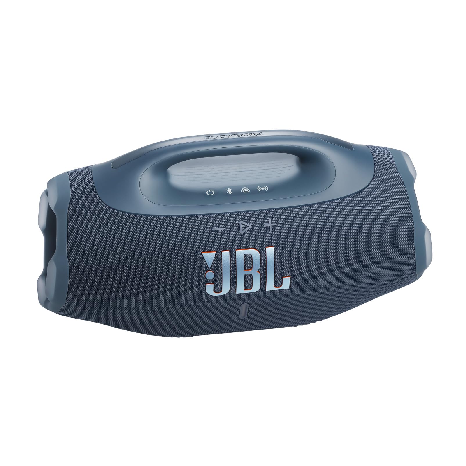 JBL Boombox 4 Bocina Portátil Bluetooth con Sonido Pro (AI Sound Boost), Resistente al Agua y Polvo IP68, hasta 34 Horas de reproducción, Auracast - Azul