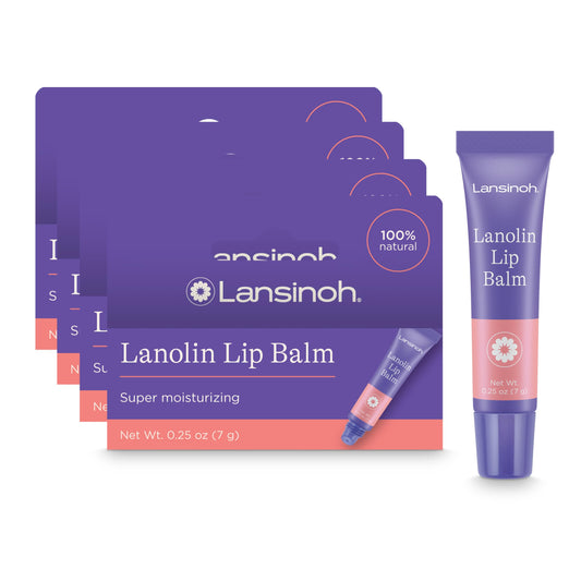 Lansinoh Lanolin Lip Balm, Pack of 4