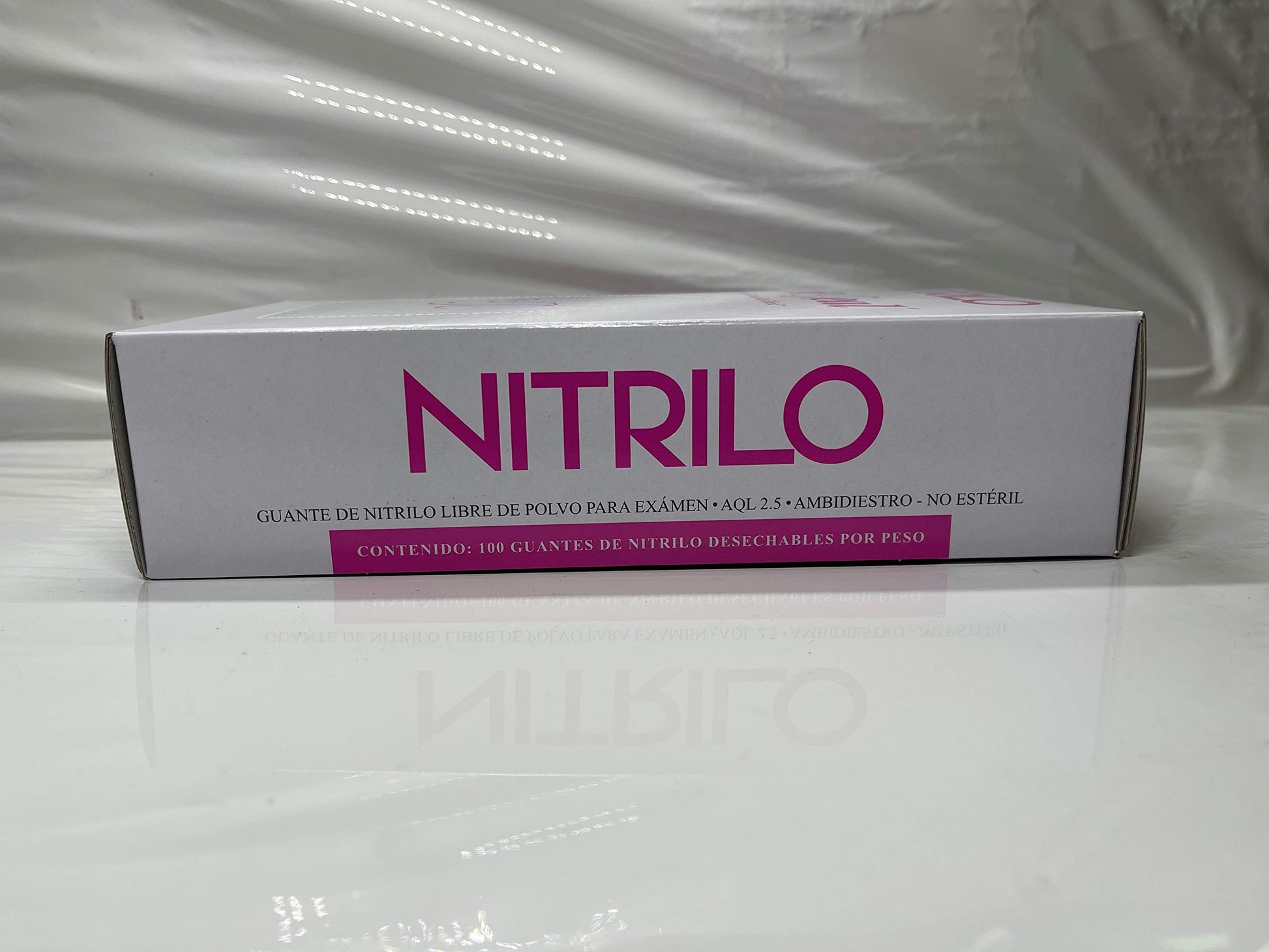 Guante de Nitrilo Uniseal Color Rosa Talla Extra chica