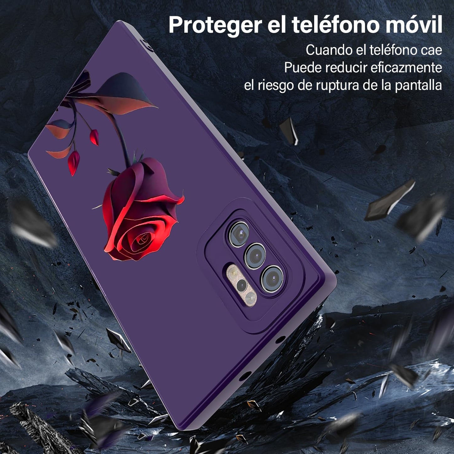 Threehao Funda para Samsung Galaxy S10 Plus Case Uso Rudo, Ultra Delgado Flexible Silicona Púrpura Carcasa con Aesthetic Dibujos Flores, Antigolpes Anti-arañazos Protectora