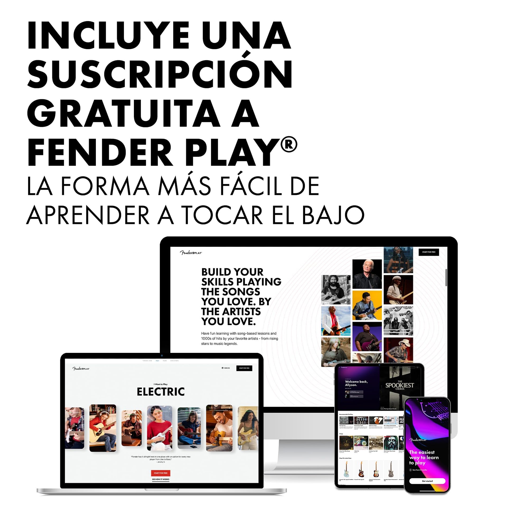 Fender Squier - Bajo eléctrico - Mini bajo de precisión en negro