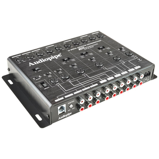 Audiopipe XV-6-V15 Crossover de Audio 6 Vías, 8 Entradas, 12 Salidas, Negro