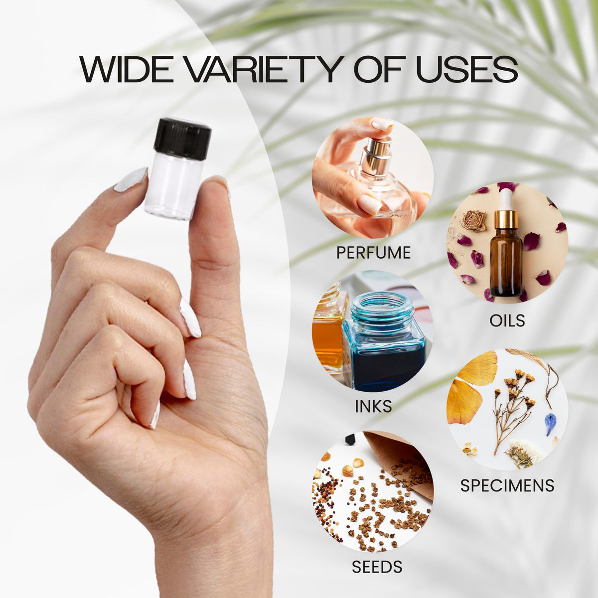 Beauticom 2ML Amber Glass Vial 60 Pieces - for Essential Oils, Aromatherapy, Fragrance, Serums, Spritzes, with Orifice Reducer and Dropper Top