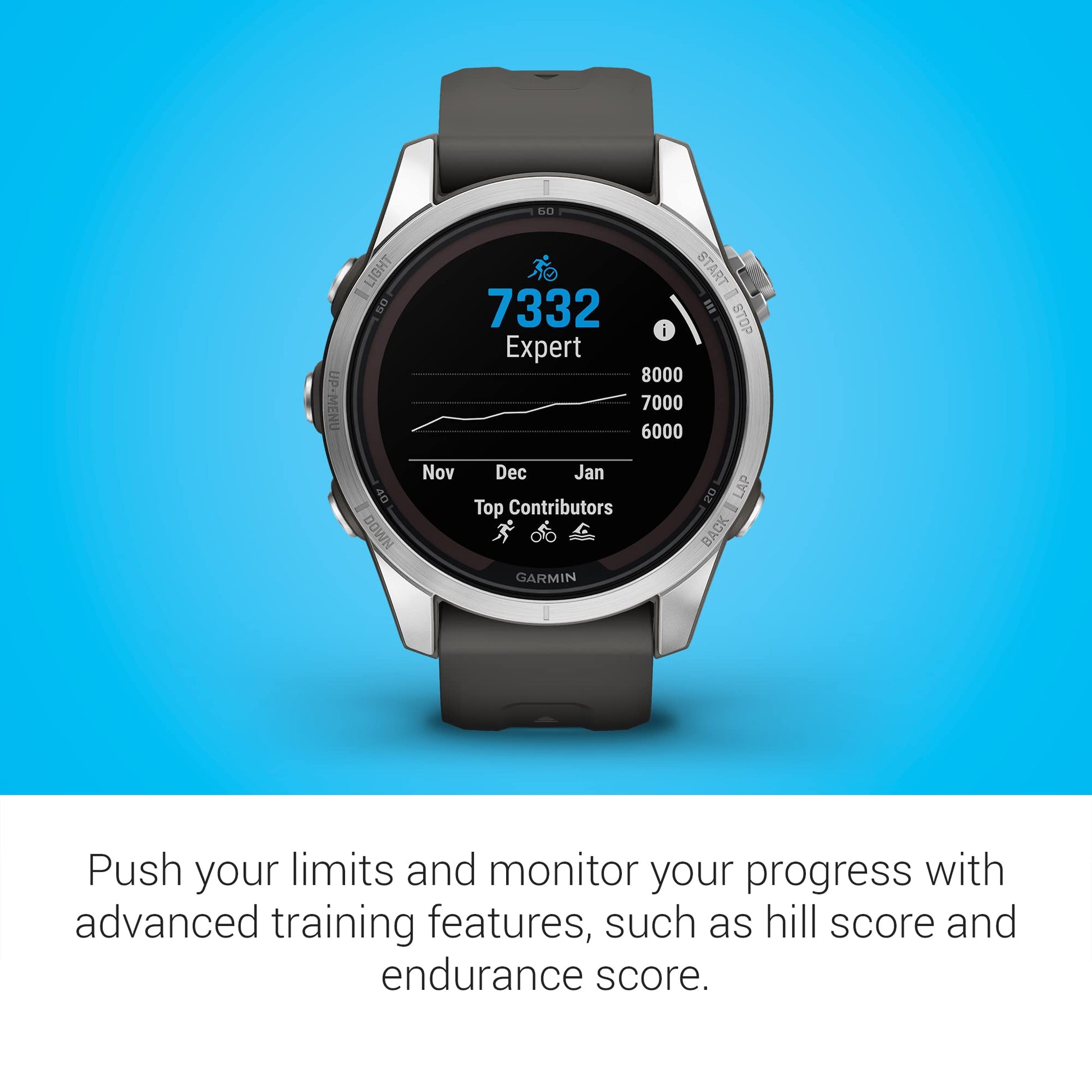 Garmin Fenix 7s Pro Solar, Plata/Grafito 42 mm