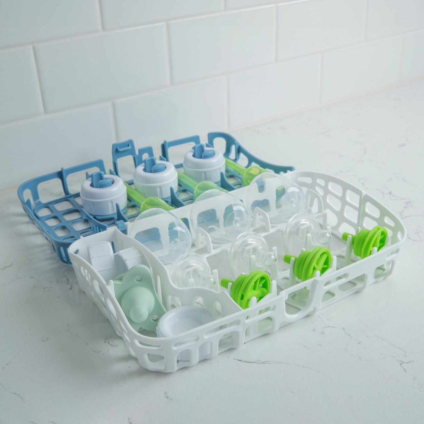 Cesta Dr. Brown's Blanco sin BPA para Biberones y Accesorios para Bebés