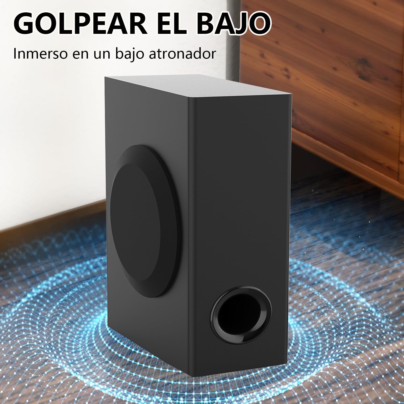 LEQI Barras de Sonido Potente 240W, Sound Bar 5.1 Teatro En Casa con Subwoofer, Barra Sonido Home Theater, Bocina Barra para TV, Conexión Bluetooth, USB Óptico y Auxiliar Incluye Control Remoto
