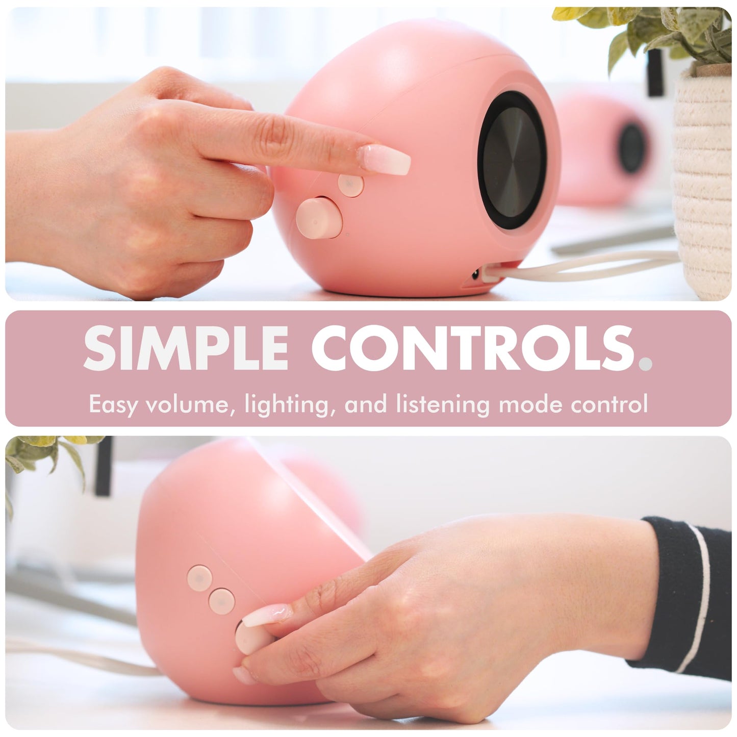 X9 Performance - Altavoces de computadora rosa para PC de computadora con iluminación RGB, Bluetooth, USB y AUX - Conexión de triple modo, controladores duales de 2.25 pulgadas para trabajo y juego