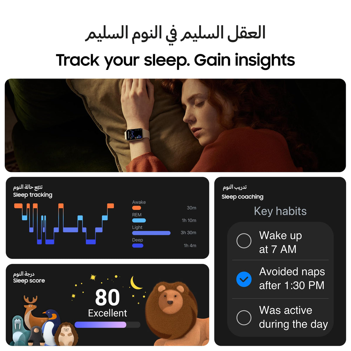 Pulsera de Actividad Samsung Galaxy FIT 3 Negro Pantalla AMOLED y Gran Duración de Batería
