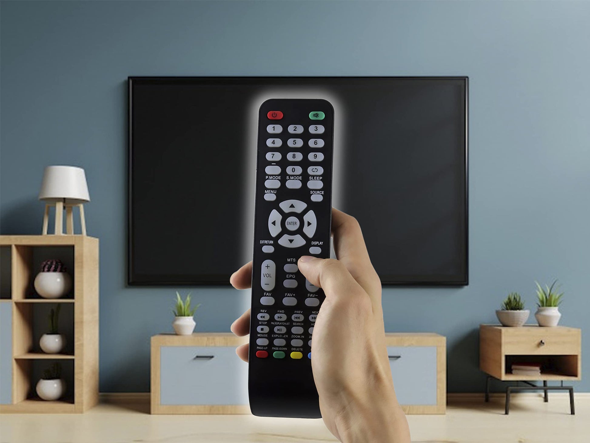 LIDERT Control Remoto Compatible con Sansui y RCA Smx32z1 Sled1953w Smart TV Directo