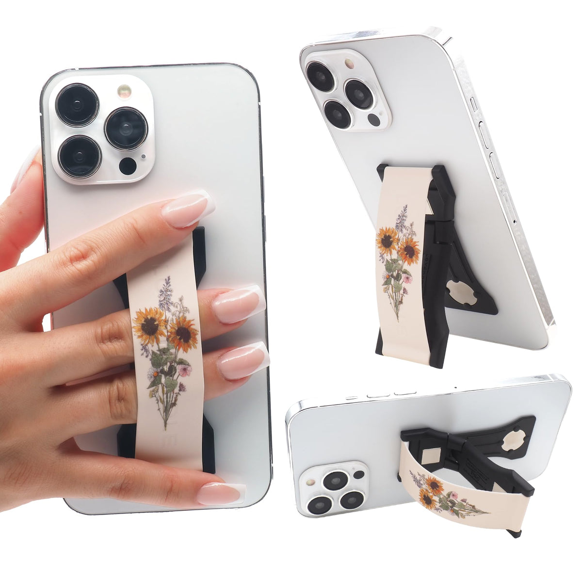 Correa de Silicona LOVEHANDLE PRO Girasol con Soporte Magnético para Teléfono Celular y Tablet