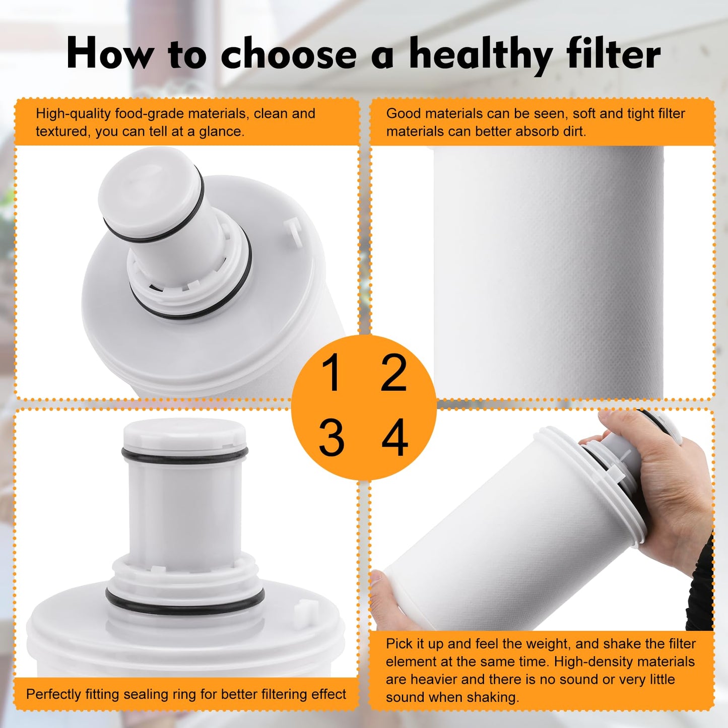 Filtro de Agua Amway eSpring Blanco con Carbón Activado CTC para Sistema de Filtración