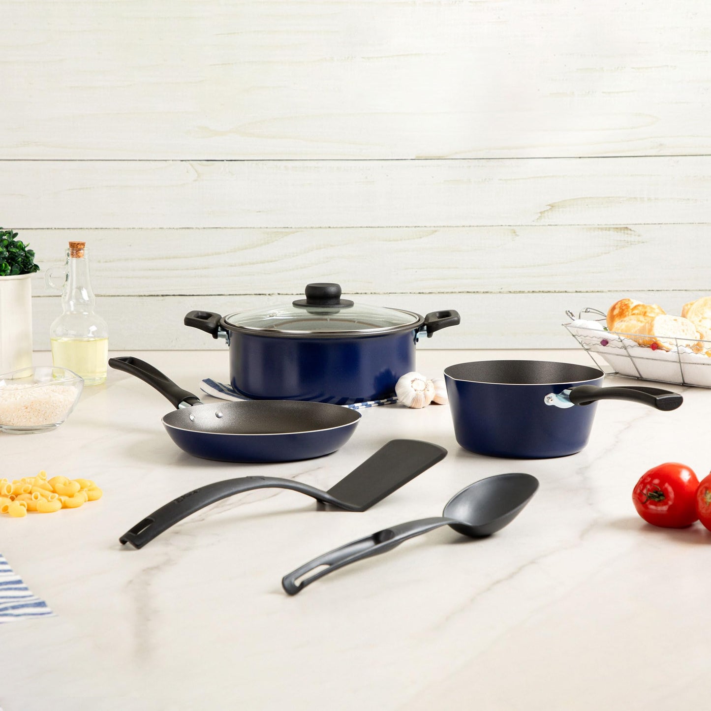 Batería de Cocina Ekco Azul Antiadherente 6 Piezas