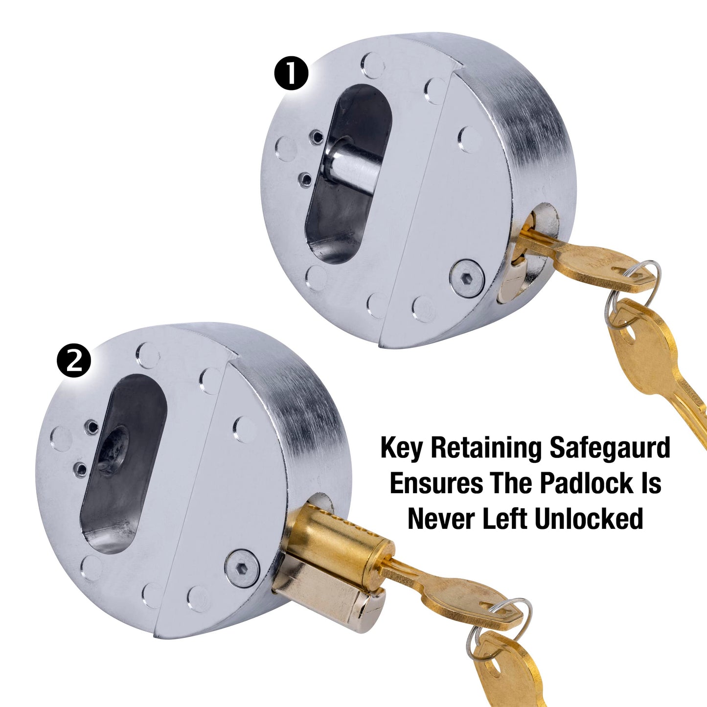 Candado de Acero Sólido Master Lock Magnum de Alta Seguridad con Llave